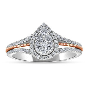 �A���u�����f�b�h ���f�B�[�X �A�N�Z�T���[ �����O Unbranded Two Tone 14k Gold 1/2 Carat.W. Diamond Halo Engagement Ring 14k Two Tone �S�[���h