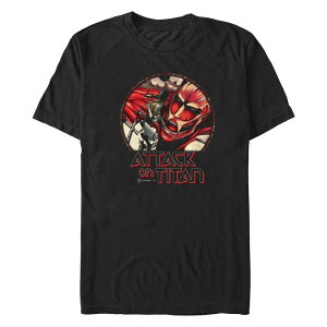�A�j���L�����N�^�[ �����Y �g�b�v�X T�V���c �g�[�� �O���t�B�b�N Licensed Character Big & Tall Attack On Titan Skeleton Stamp Graphic Tee Black �u���b�N