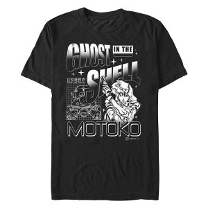 �A�j���L�����N�^�[ �����Y �g�b�v�X T�V���c �g�[�� �O���t�B�b�N Licensed Character Big & Tall Ghost In The Shell Motoko Graphic Tee Black �u���b�N