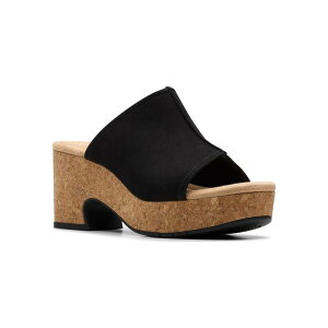 yz N[NX fB[X T_ V[Y Clarks Nerisa Vine Women's Stylish Wedge Sandals Black Nubuck