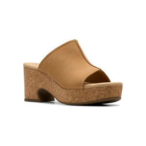 yz N[NX fB[X T_ V[Y Clarks Nerisa Vine Women's Stylish Wedge Sandals Light Tan Nubuck