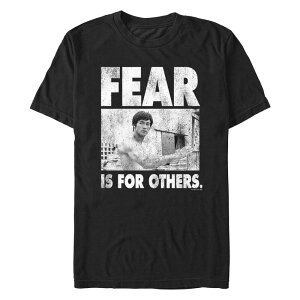 �A�j���L�����N�^�[ �����Y �g�b�v�X T�V���c �O���t�B�b�N Licensed Character Men's Bruce Lee Fear Is For Others Graphic Tee Black �u���b�N