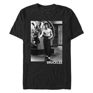 �A�j���L�����N�^�[ �����Y �g�b�v�X T�V���c �O���t�B�b�N Licensed Character Men's Bruce Lee Poster Graphic Tee Black �u���b�N
