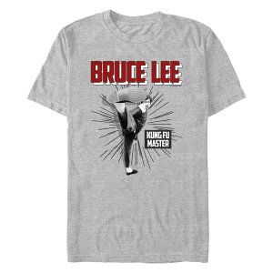 �A�j���L�����N�^�[ �����Y �g�b�v�X T�V���c �O���t�B�b�N Licensed Character Men's Bruce Lee Kung Fu Master Graphic Tee Athletic Heather �w�U�[