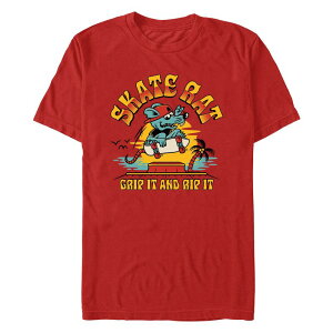 �A�j���L�����N�^�[ �����Y �g�b�v�X T�V���c �O���t�B�b�N Licensed Character Men's Greg Lutzka Skate Rat Grip It And Rip It Scene Graphic Tee Red ���b�h