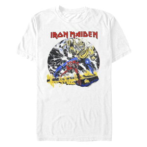 �A�j���L�����N�^�[ �����Y �g�b�v�X T�V���c �O���t�B�b�N Licensed Character Men's Iron Maiden Puppet Master Graphic Tee White �z���C�g