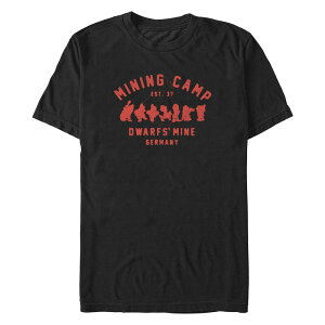 �f�B�Y�j�[ �����Y �g�b�v�X T�V���c �~�j �O���t�B�b�N Disney'snowhite And The Seven Dwarfs Mining Camp Est. 1937 Men's Graphic Tee Black �u���b�N