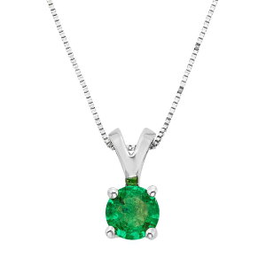 yz Aufbh fB[X lbNXE`[J[Ey_ggbv ANZT[ The Regal Collection Emerald 14k Gold Pendant Necklace White