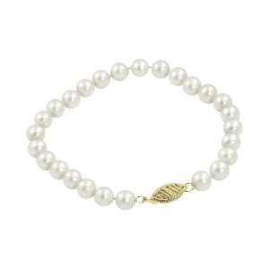 yz Aufbh fB[X uXbgEoOEANbg ANZT[ PearLustre by Imperial 10k Gold Freshwater Cultured Pearl Bracelet - 7.5-in. White