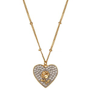 yz fBYj[ fB[X lbNXE`[J[Ey_ggbv ANZT[ Two-Tone Sterling Silver Cubic Zirconia Rose Heart Pendant Necklace Two Tone