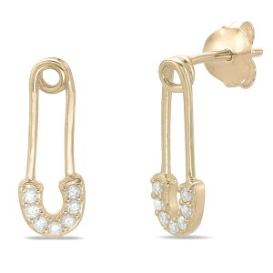 Gemminded fB[X ANZT[ sAXECO Gemminded 18k Gold Over Sterling Silver 1/10 Carat.W. Lab-Grown Diamond Earrings Gold Tone S[h