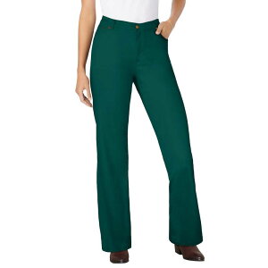 �E�[�}�� �E�B�Y�C�� ���f�B�[�X �{�g���X �f�j���p���c �v���X�T�C�Y �g�[�� Woman Within Women's Plusize Tall Wide-Leg Stretch Denim Jean Emerald Green �O���[��