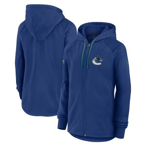 �y���������z �t�@�i�e�B�N�X ���f�B�[�X �W���P�b�g�E�u���]�� �A�E�^�[ Women's Fanatics Blue Vancouver Canucks Authentic Pro Rink Fleece Full-Zip Jacket Cnk Blue