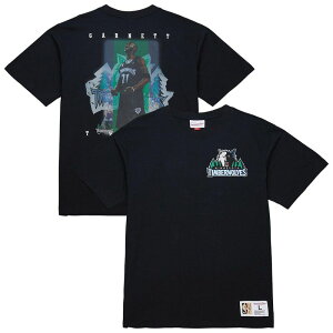 yz ~b`F&lX Y TVc gbvX Men'sMitchell & Ness Kevin Garnett Black Minnesota Timberwolves Hardwood Classics NBA Legends T-Shirt Mtw Black