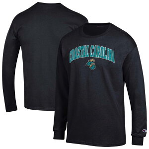 �`�����s�I�� �����Y �g�b�v�X T�V���c ���S Men'sChampion Black Coastal Carolina Chanticleers Arch Over Logo Long Sleeve T-Shirt Nc2 Black �u���b�N