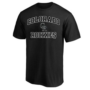�v���t�@�C�� �����Y �g�b�v�X T�V���c �g�[�� Men'sProfile Black Colorado Rockies Big & Tall Heart & Soul T-Shirt Rck Black �u���b�N