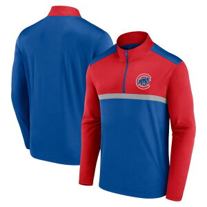 �y���������z �t�@�i�e�B�N�X �����Y T�V���c �g�b�v�X Men's Fanatics Royal Chicago Cubs Unstoppable Quarter-Zip Top Cub Blue