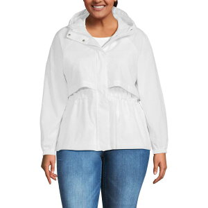 yz YGh fB[X WPbgEu] AE^[ Plus Size Lands' End Squall Packable Rain Jacket White