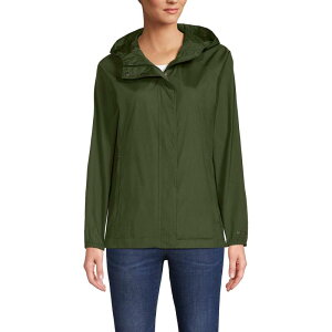 yz YGh fB[X WPbgEu] AE^[ Women's Lands' End Packable Water Resistant UPF 50 Windbreaker Jacket Dark Cilantro Green