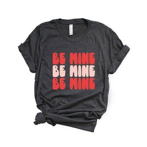 Simply Sage Market ���f�B�[�X �g�b�v�X T�V���c �O���t�B�b�N Simply Sage Market Red And Pink Be Mine Short Sleeve Graphic Tee Charcoal �`���R�[��