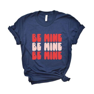 Simply Sage Market ���f�B�[�X �g�b�v�X T�V���c �O���t�B�b�N Simply Sage Market Red And Pink Be Mine Short Sleeve Graphic Tee True Navy �l�C�r�[