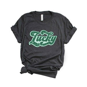 yz Simply Sage Market fB[X TVc gbvX Lucky Retro Rough Short Sleeve Graphic Tee Charcoal