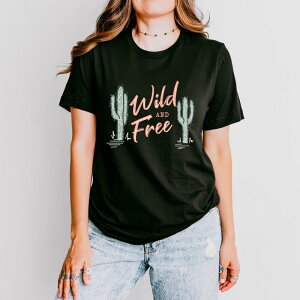 Simply Sage Market ���f�B�[�X �g�b�v�X T�V���c Simply Sage Market Wild And Free Cactushort Sleeve Tee Black �u���b�N