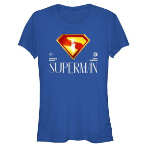 �A�j���L�����N�^�[ ���f�B�[�X �g�b�v�X T�V���c �O���t�B�b�N Licensed Character Juniors' DComicsuperman Kryptonian Heritage Human Upbringing Fitted Graphic Tee Royal