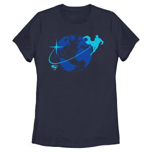 �A�j���L�����N�^�[ ���f�B�[�X �g�b�v�X T�V���c �O���t�B�b�N Licensed Character Juniors' DComicsuperman Around The World Graphic Tee Navy �l�C�r�[