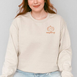 Simply Sage Market ���f�B�[�X �g�b�v�X T�V���c �X�E�F�b�g �h�J Simply Sage Market Embroidered Pumpkin Everything Sweatshirt Dust �Z�[�W