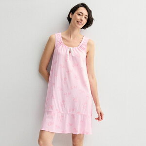�N���t�g���o���[ ���f�B�[�X �A���_�[�E�F�A �i�C�g�E�F�A �V���c Women's Croft & Barrowoven Tie Sleepshirt Butterfly Toss