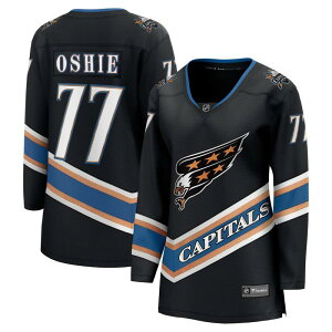 �y���������z �t�@�i�e�B�N�X ���f�B�[�X T�V���c �g�b�v�X Women's Fanatics TJ Oshie Black Washington Capitals Alternate 50th Anniversary Premier Breakaway Player Jersey Cap Black