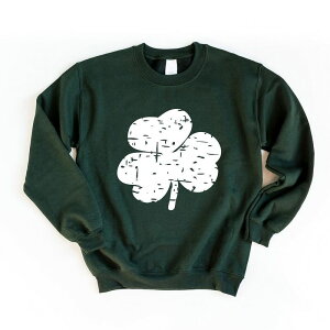 yz Simply Sage Market fB[X TVc gbvX Simply Sage Market Grunge Clover Sweatshirt Forest