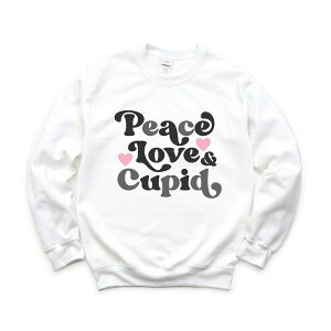 yz Simply Sage Market fB[X TVc gbvX Peace Love And Cupid Sweatshirt White