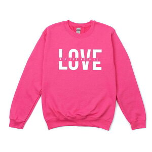 Simply Sage Market ���f�B�[�X �g�b�v�X T�V���c �X�E�F�b�g Simply Sage Market Love Is All You Need Split Sweatshirt Raspberry