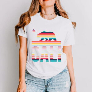 Simply Sage Market ���f�B�[�X �g�b�v�X T�V���c Simply Sage Market Cali Bear Stripeshort Sleeve Tee White �z���C�g