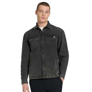 �n�[���[ �����Y �A�E�^�[ �W���P�b�g�E�u���]�� �V���c Men's Hurley Acid Wash Canvashirt Jacket Black �u���b�N