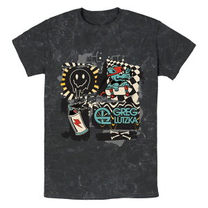 �A�j���L�����N�^�[ �����Y �g�b�v�X T�V���c �O���t�B�b�N Licensed Character Men's Greg Lutzka Skateboard Artwork Graphic Tee Black �u���b�N