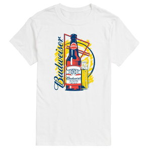 �A�j���L�����N�^�[ �����Y �g�b�v�X T�V���c �g�[�� �O���t�B�b�N Licensed Character Big & Tall Budweiseretro Pop Art Graphic Tee White �z���C�g