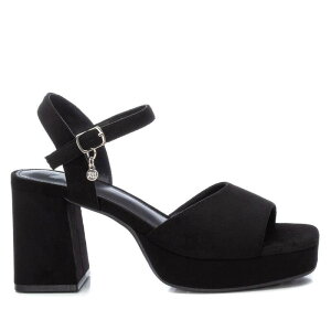 �L�V�^�C ���f�B�[�X �V���[�Y �T���_�� �v���b�g�t�H�[�� �X�G�[�h �q�[�� Women's Heeled Suede Sandals With Platform By XTI Black 14147101 Black �u���b�N