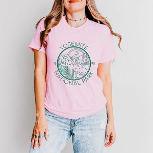 Simply Sage Market ���f�B�[�X �g�b�v�X T�V���c Simply Sage Market Yosemite National Park Short Sleeve Tee Pink �s���N