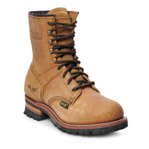 �A�h�e�b�N �����Y �V���[�Y �u�[�c�E���C���u�[�c AdTec 1421 Men's Wateresistant Logger Work Boots Brown �u���E��