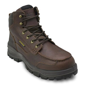 �A�h�e�b�N �����Y �V���[�Y �u�[�c�E���C���u�[�c ���U�[ AdTec Men's Tumbled Leather Waterproof Work Boots Brown �u���E��