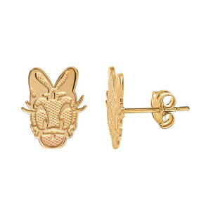 fBYj[ fB[X ANZT[ sAXECO Disney's Daisy Duck 14k Gold Stud Earrings Gold Tone S[h