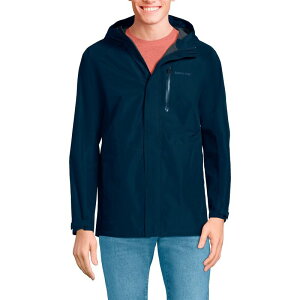 yz YGh Y WPbgEu] AE^[ Men's Lands' End Waterproof Hooded Packable Rain Jacket Radiant Navy