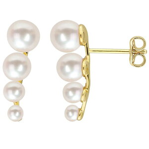 Xe O[X fB[X ANZT[ sAXECO Stella Grace 18k Gold Over Silver Freshwater Cultured Pearl Graduated Stud Earrings Gold Tone S[h