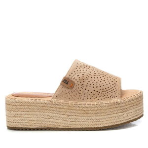 【送料無料】 リフレッシュ レディース サンダル シューズ Women's Jute Wrapped Platform Sandals Refresh By Xti 172461 Beige