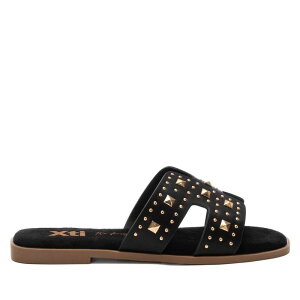 �L�V�^�C ���f�B�[�X �V���[�Y �T���_�� Women's Flat Sandals By XTI 144016 Black �u���b�N