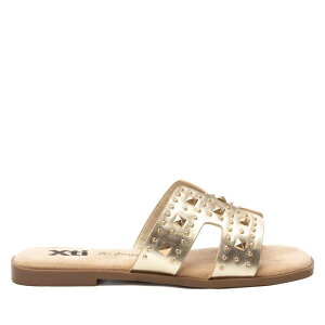 �L�V�^�C ���f�B�[�X �V���[�Y �T���_�� Women's Flat Sandals By XTI 144016 Gold �S�[���h