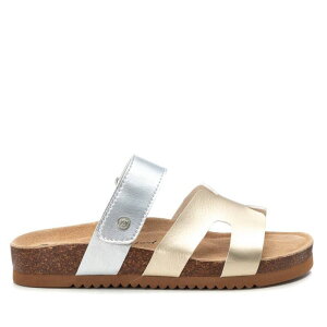 yz LV^C fB[X T_ V[Y Women's Comfort Slip On Sandals By XTI 144124 Gold